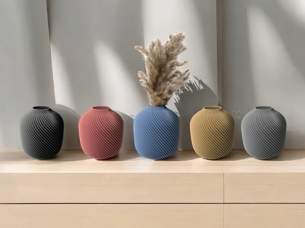 Vaso Decorativo Espiral Texturizado