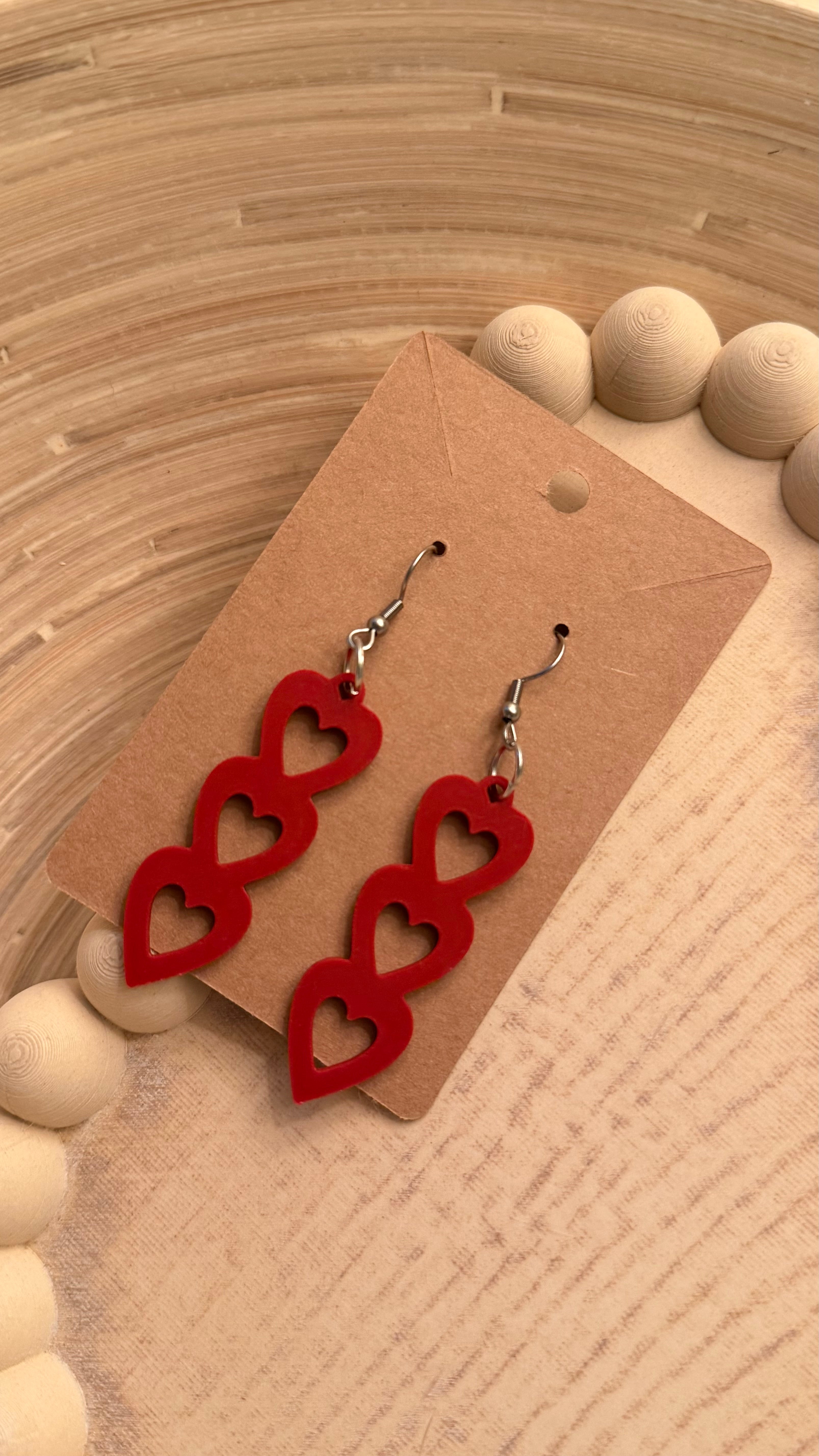 Corações em cascata