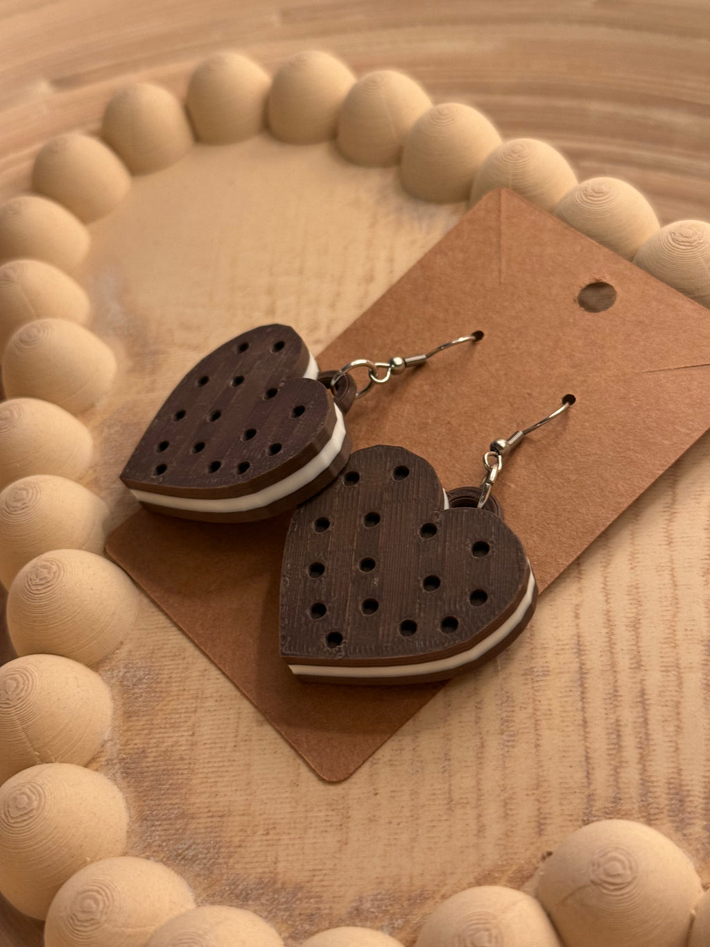 Brincos Bolacha Chocolate