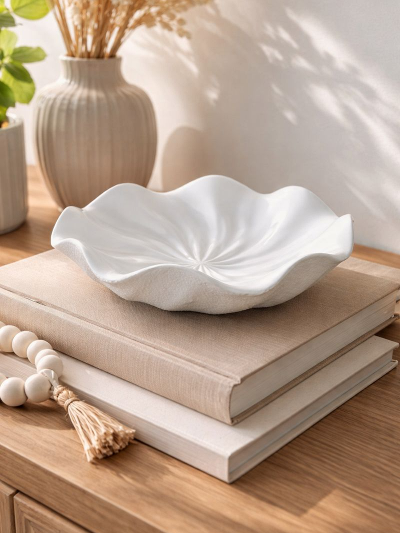 Bandeja Decorativa em Formato de Concha