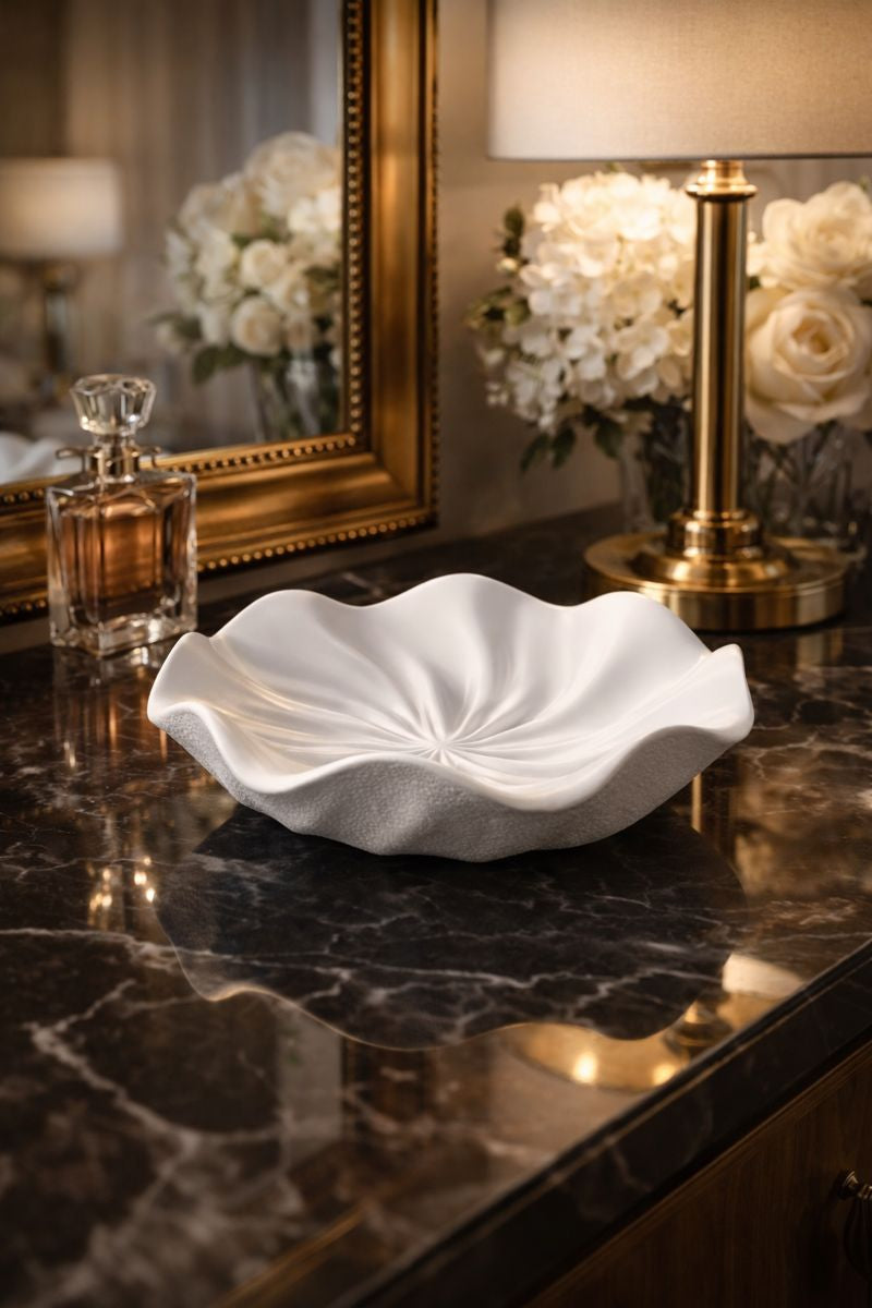 Bandeja Decorativa em Formato de Concha