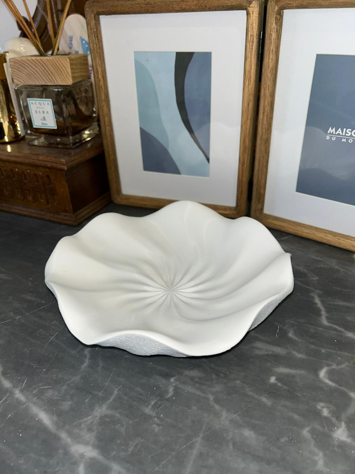 Bandeja Decorativa em Formato de Concha