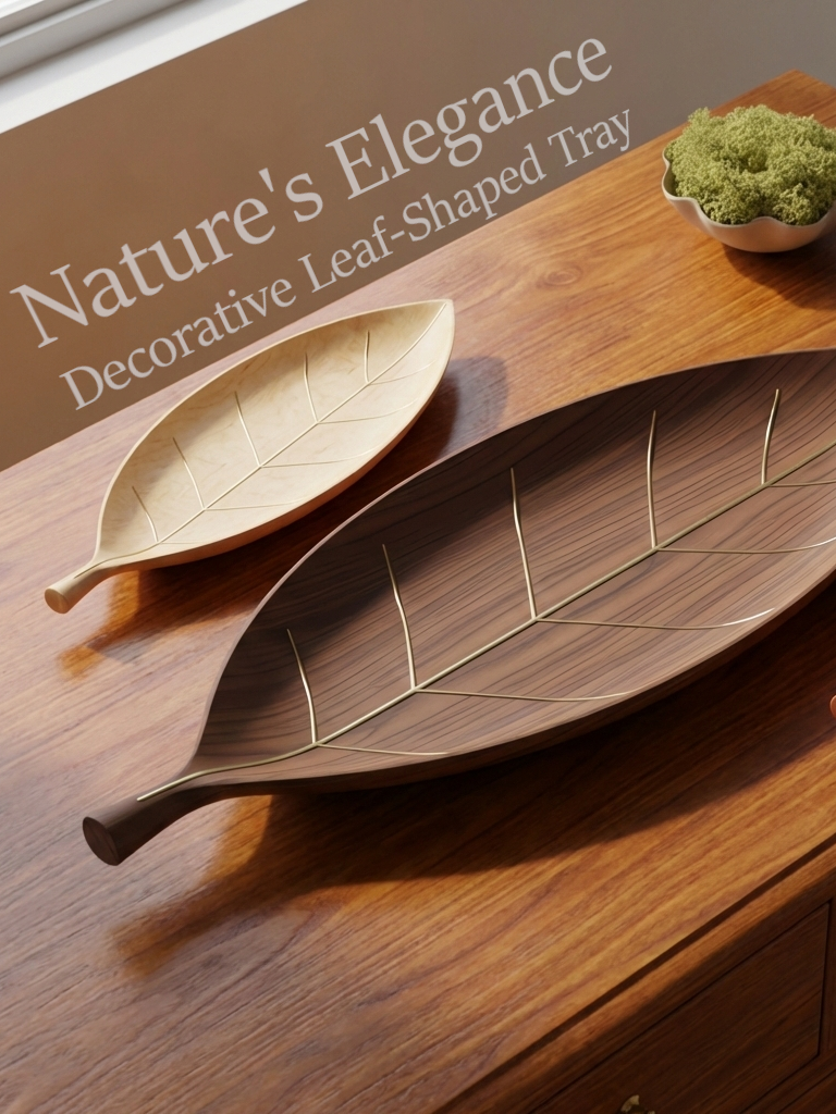 Bandeja Folha Natural Elegance | Decoração Orgânica