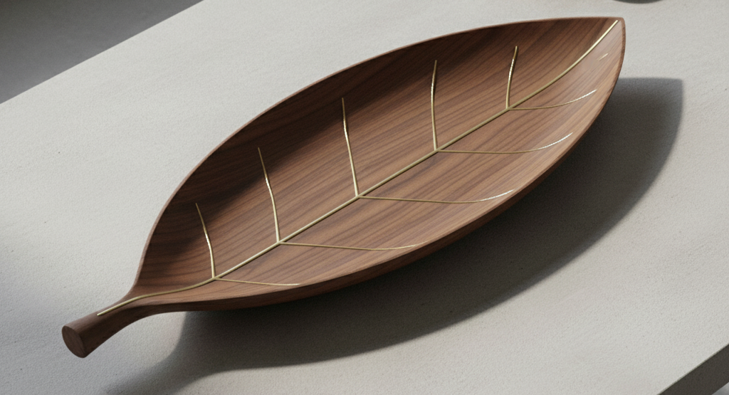 Bandeja Folha Natural Elegance | Decoração Orgânica